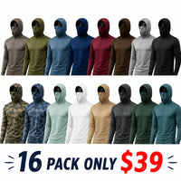 16-PACK ONLY $39(Taupe + Olive Green + Slate Blue + Navy Blue + Burgundy + Dark Brown + Light Gray + Black + Woodland Camo + Blue Camo + Mint Green + White + Khaki + Charcoal Gray + Forest Green + Teal Blue)