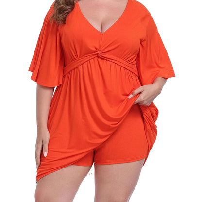 Women's Plus Size Romper Dress